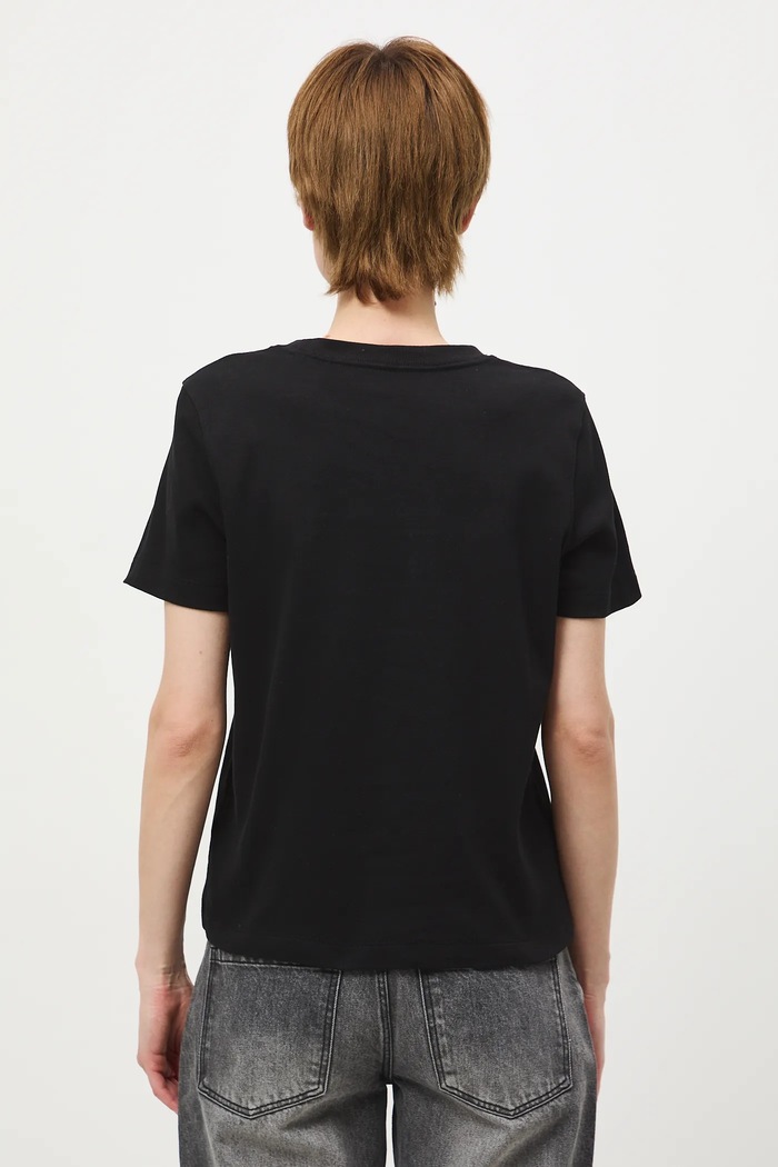 Odzież T-shirt bawełniany damski gładki RS26-TSD030 czarny