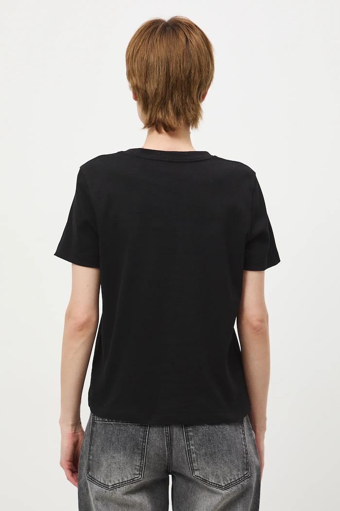 Odzież T-shirt bawełniany damski gładki RS26-TSD030 czarny