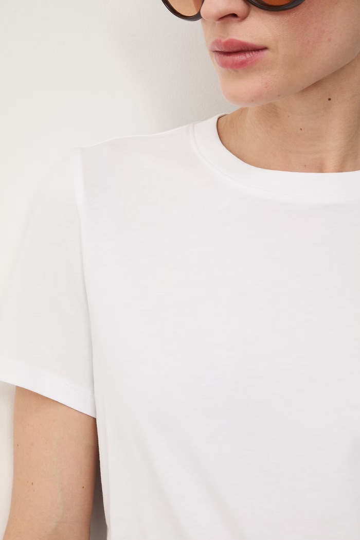 T-shirt damski bawełniany RS26-TSD050 biały