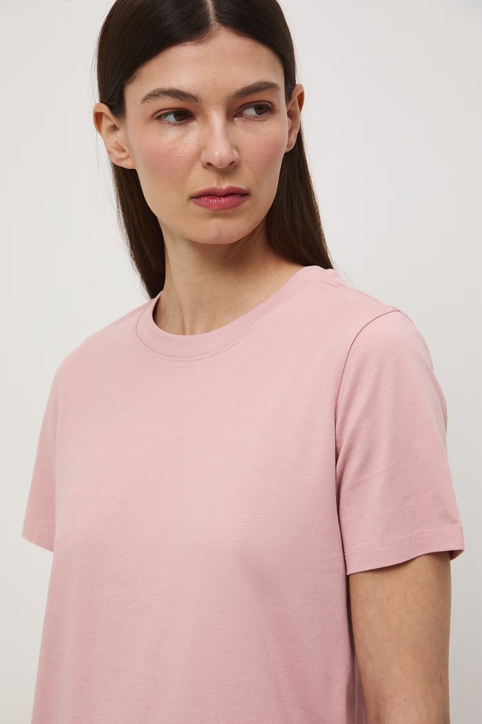 t-shirt damski bawełniany różowy RS26-TSD050
