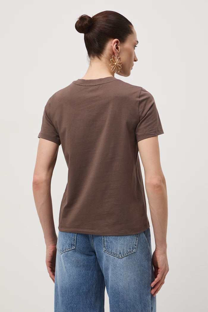 Odzież t-shirt damski bawełniany RS26-TSD050 brązowy