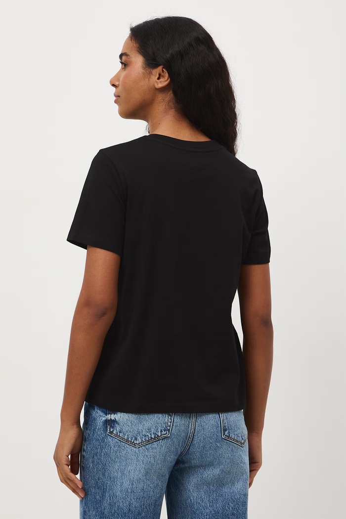 Odzież T-shirt damski bawełniany RS26-TSD050 czarny