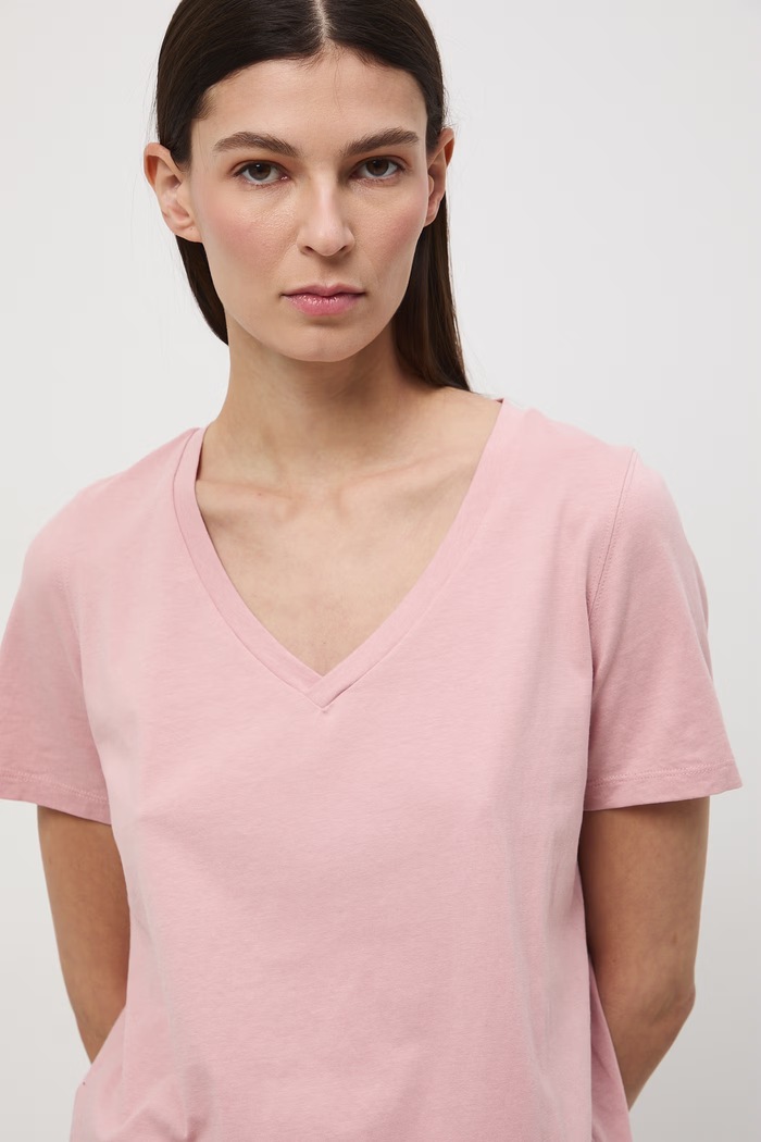 t-shirt damski bawełniany RS26-TSD052 różowy