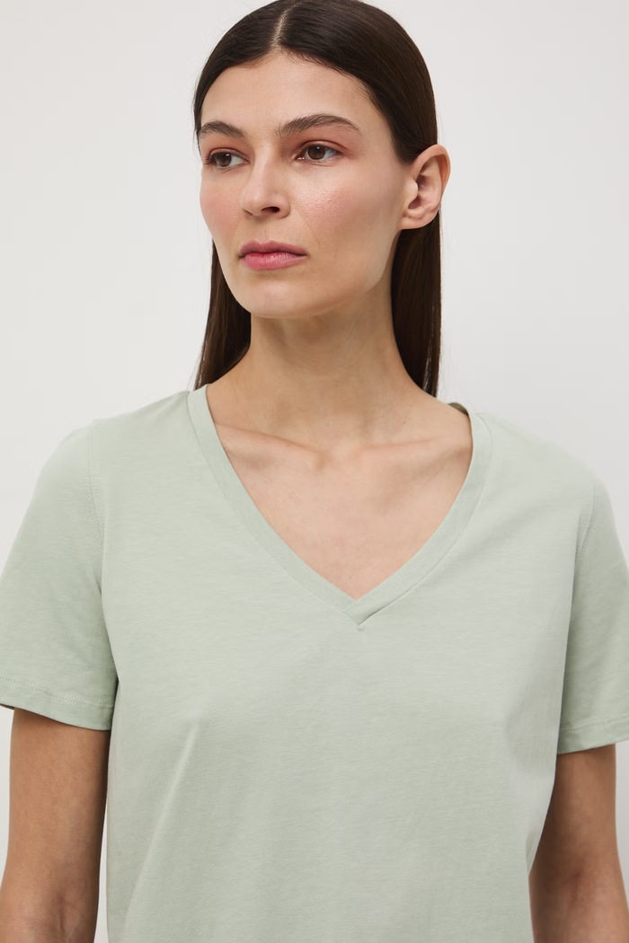 T-shirt damski bawełniany zielony RS26-TSD052