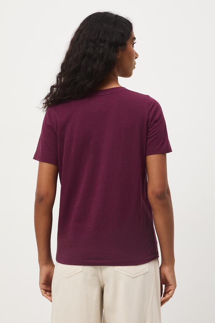 Odzież T-shirt damski bawełniany RS26-TSD052 bordowy
