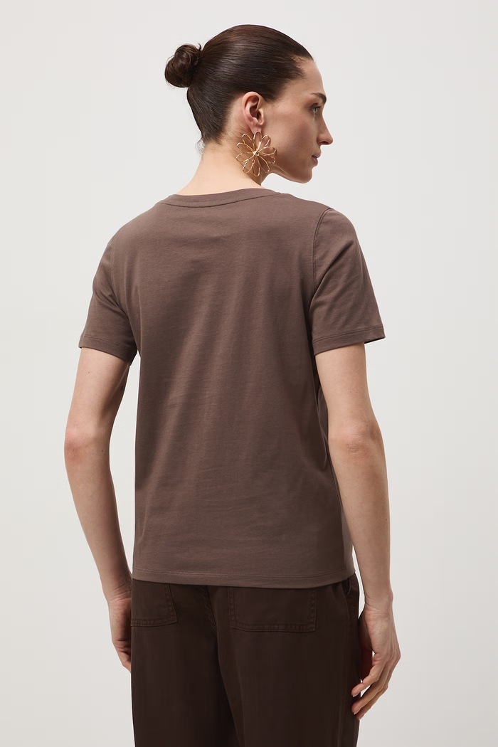 Odzież T-shirt damski bawełniany RS26-TSD052 brązowy