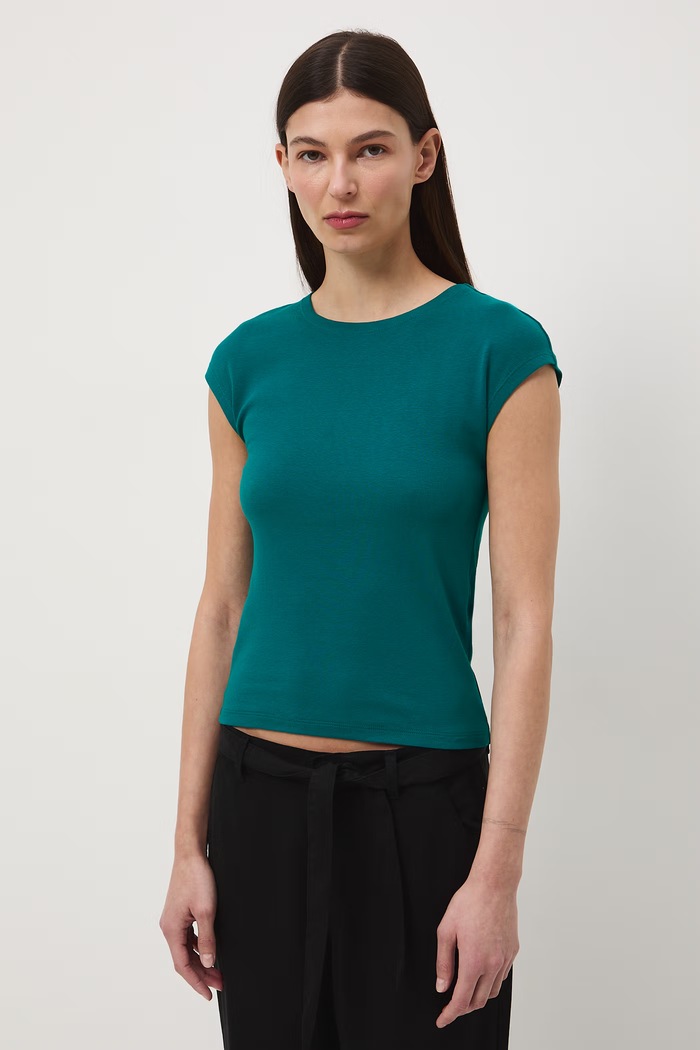 T-shirt damski turkusowy RS26-TSD053