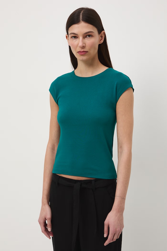 T-shirt damski turkusowy RS26-TSD053