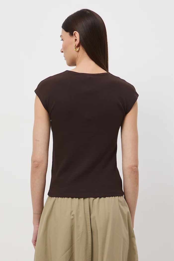 Odzież T-shirt damski RS26-TSD053 brązowy