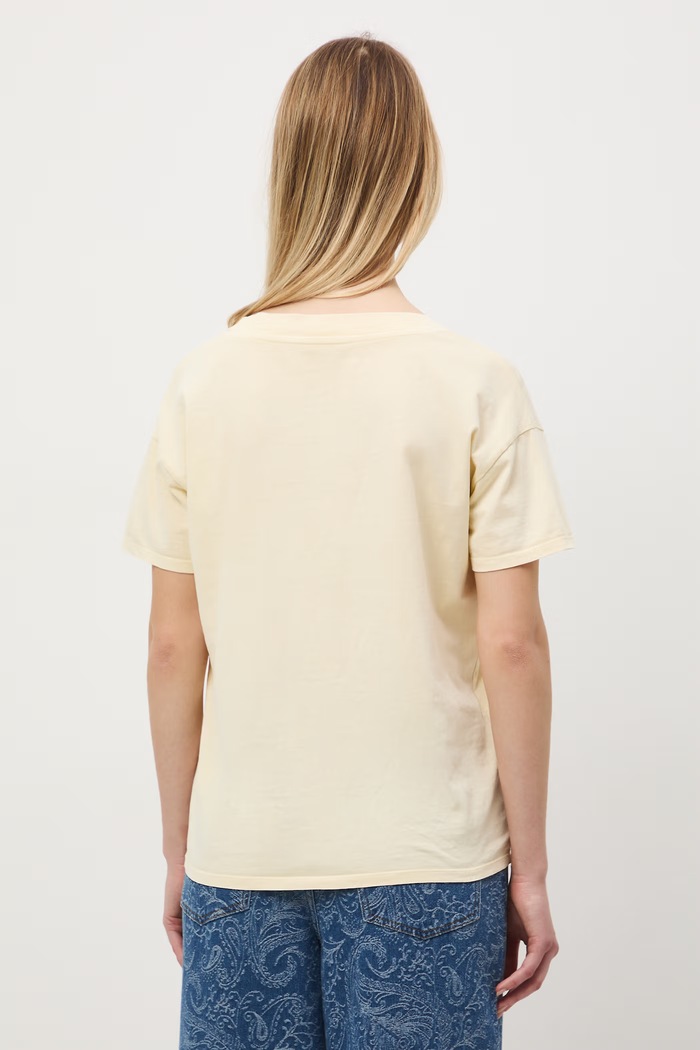 Odzież T-shirt oversize damski bawełniany RS26-TSD060 żółty