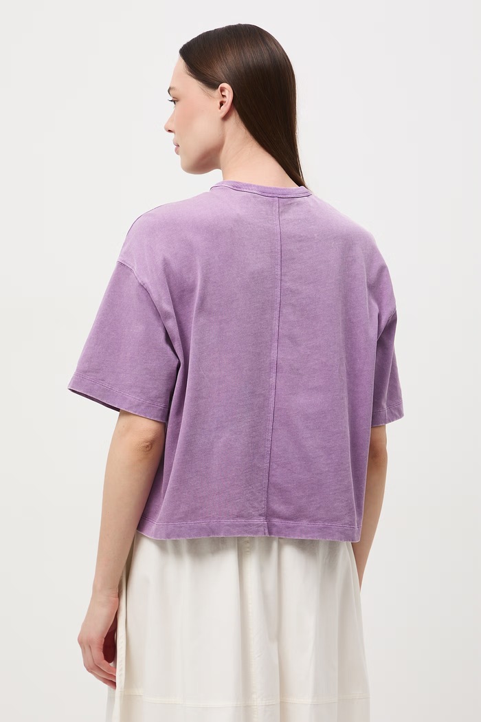 Odzież T-shirt damski bawełniany RS26-TSD063 fioletowy