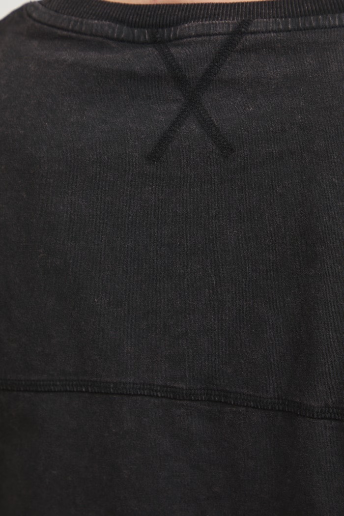 T-shirt damski bawełniany z efektem sprania RS26-TSD080 szary