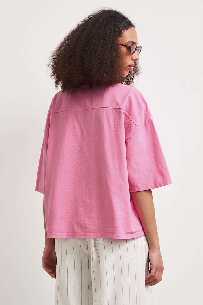 Ρούχα Medicine oversize t-shirt γυναικείο βαμβακερό RS26-TSD0A0 ροζ