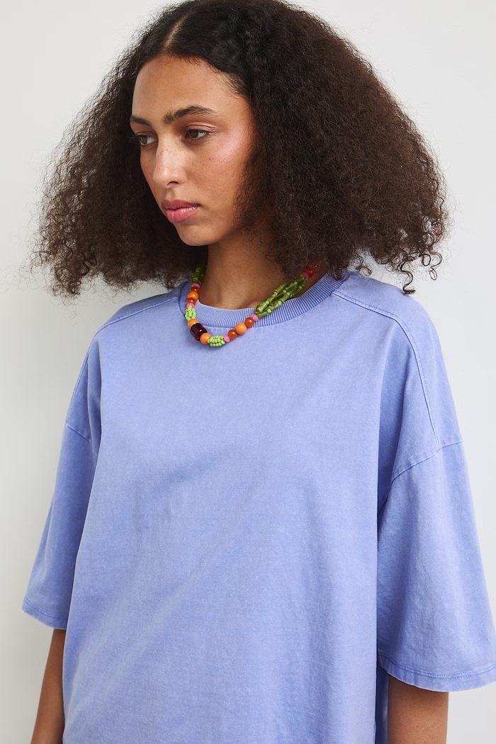 Medicine oversize t-shirt γυναικείο βαμβακερό μωβ RS26-TSD0A0
