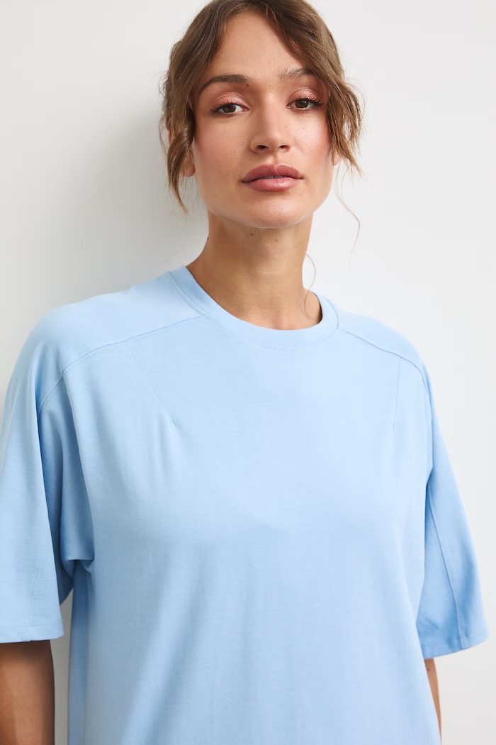 Medicine oversize t-shirt γυναικείο βαμβακερό μπλε RS26-TSD0A2