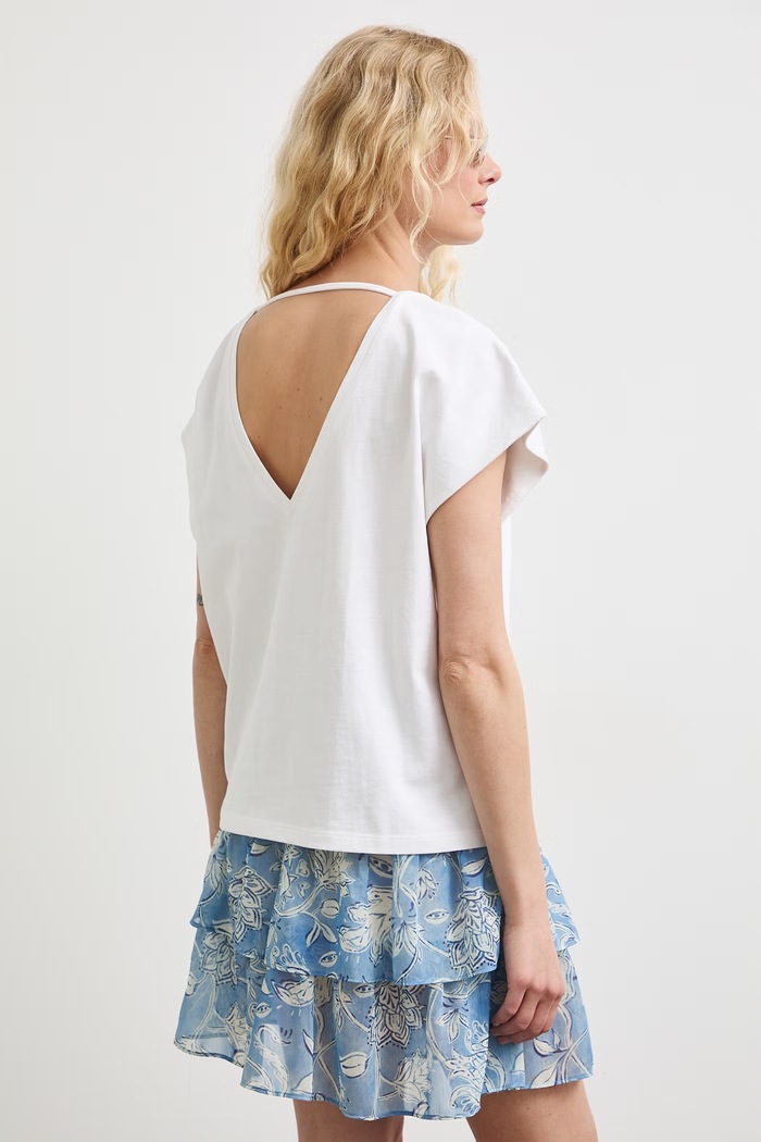 Odzież T-shirt damski bawełniany RS26-TSD0B0 biały