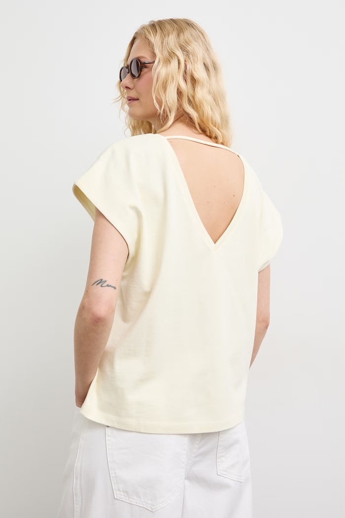 Odzież T-shirt damski bawełniany RS26-TSD0B0 żółty