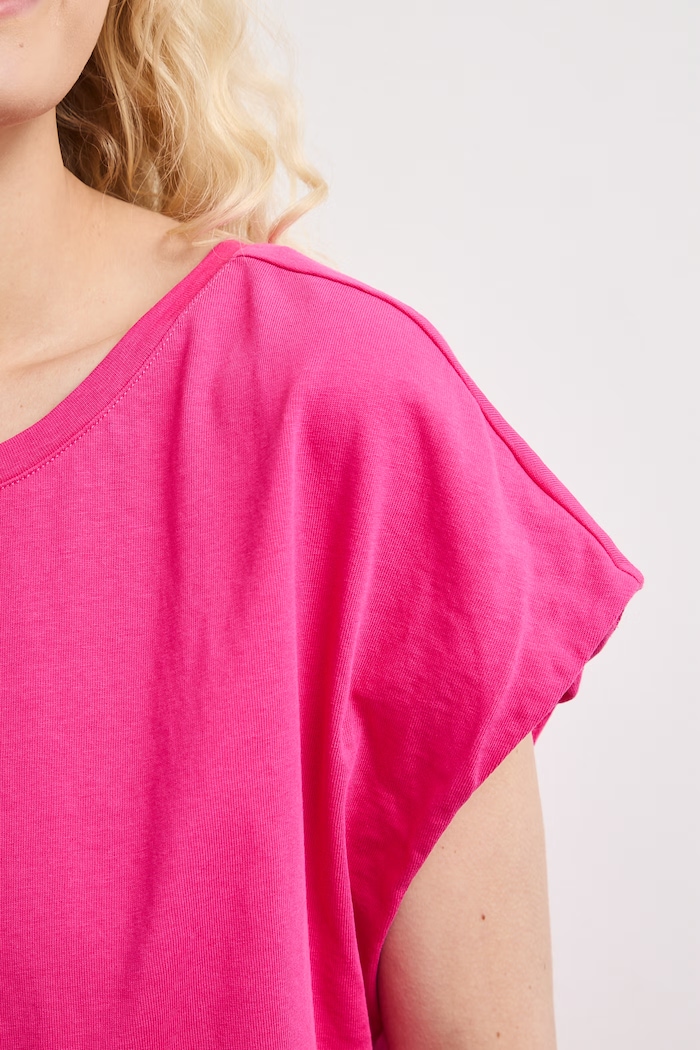 T-shirt damski bawełniany RS26-TSD0B0 różowy