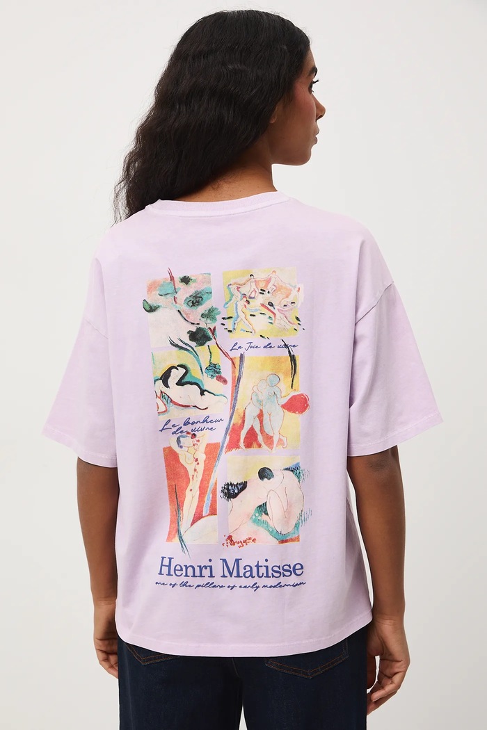 T-shirt bawełniany damski z kolekcji Eviva L'arte RS26-TSD250 fioletowy