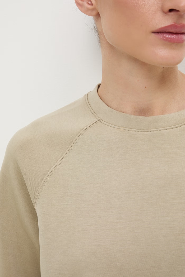 T-shirt damski interlock z modalem gładki RS26-TSD402 zielony