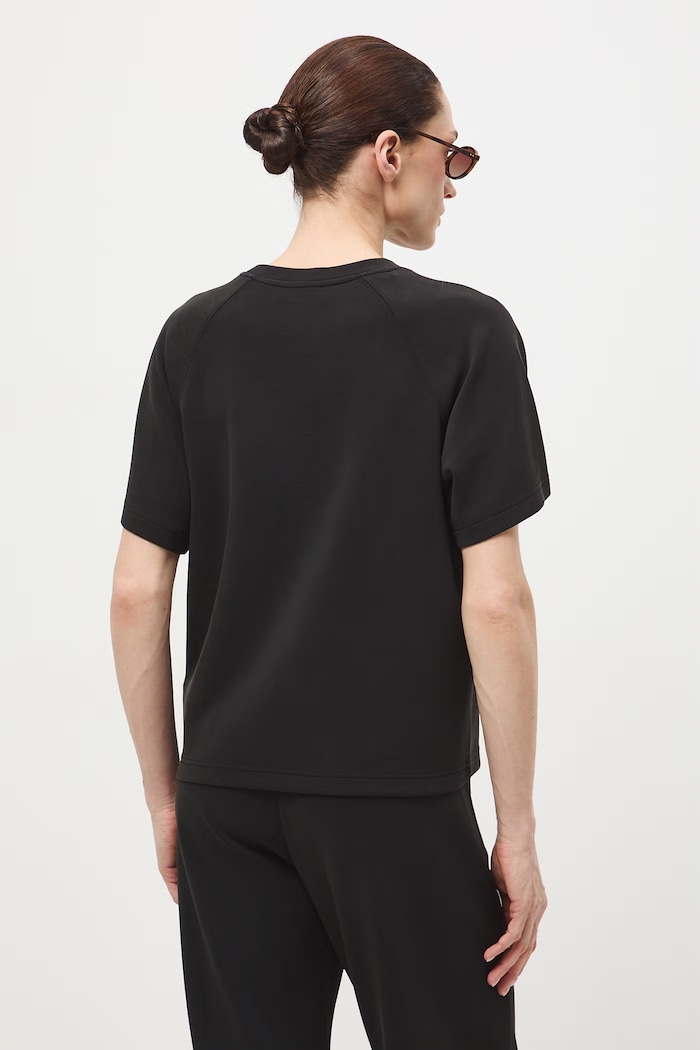Odzież T-shirt damski interlock z modalem gładki RS26-TSD402 czarny