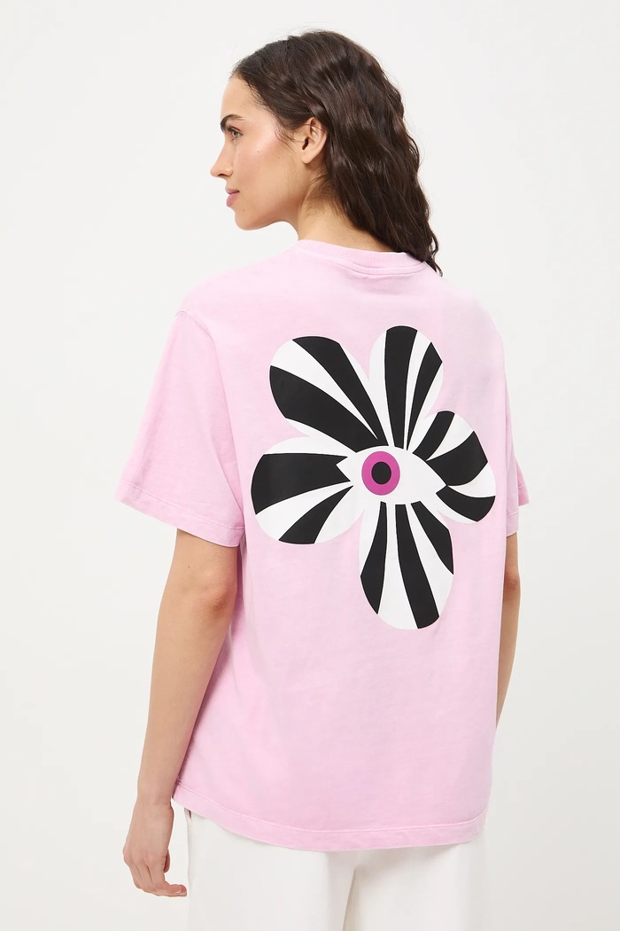 Medicine t-shirt oversize damski bawełniany RS26-TSD451 różowy RS26