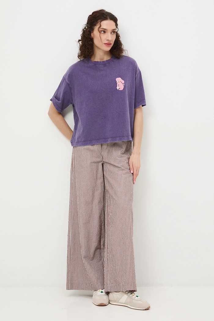 Îmbrăcăminte Medicine tricou oversized pentru femei, din bumbac RS26-TSD454 violet