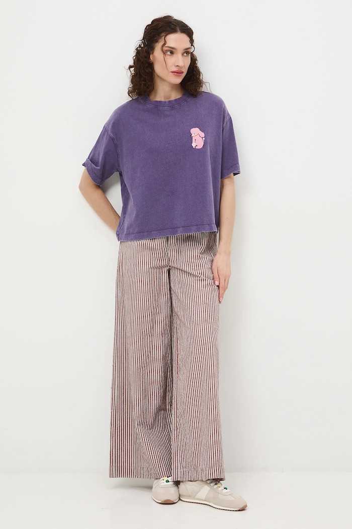 Îmbrăcăminte Medicine tricou oversized pentru femei, din bumbac RS26-TSD454 violet