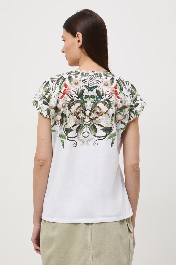 Odzież T-shirt damski bawełniany RS26-TSD500 biały