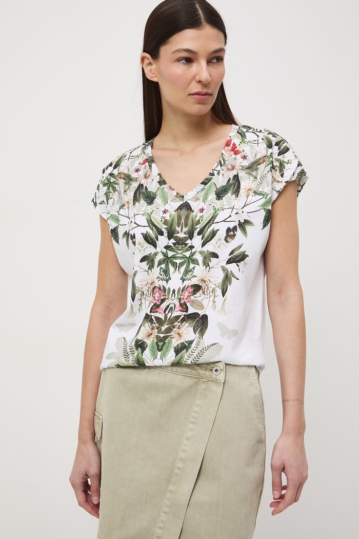 T-shirt damski bawełniany biały RS26-TSD500