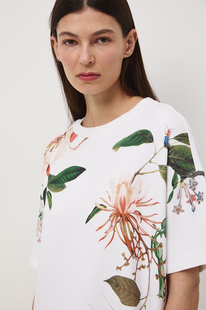 Dámske bavlnené oversize tričko Medicine RS26-TSD501 biela