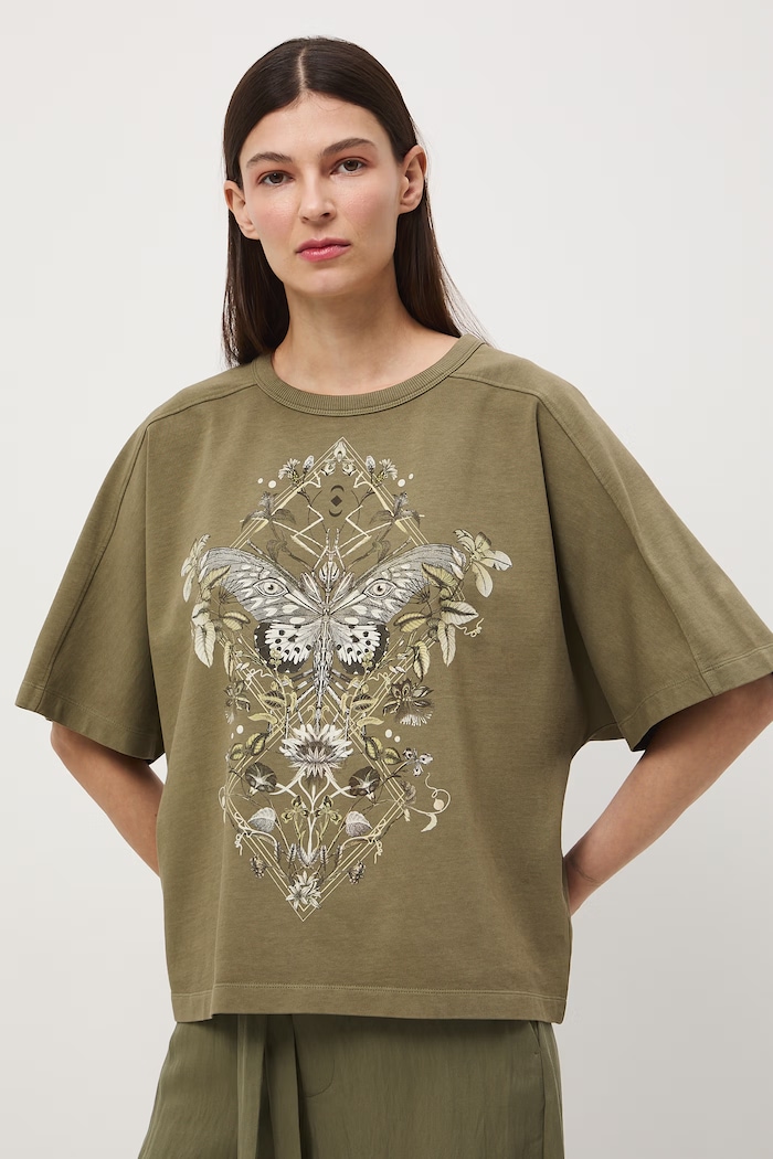 T-shirt damski bawełniany zielony RS26-TSD503