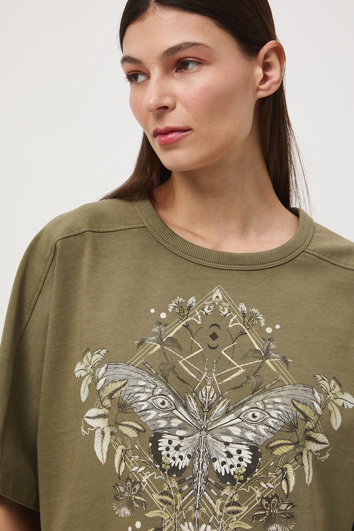 T-shirt damski bawełniany zielony RS26-TSD503