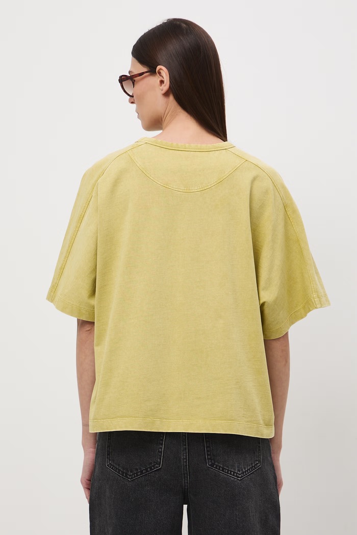 Odzież T-shirt oversize damski bawełniany RS26-TSD510 zielony