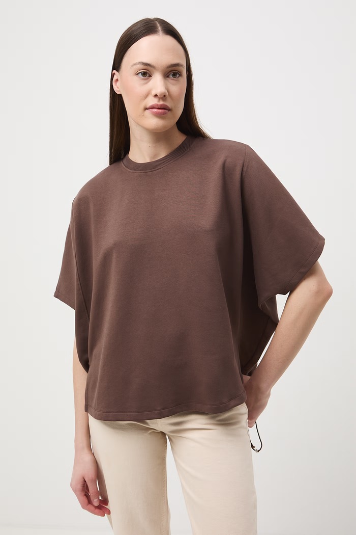 T-shirt damski brązowy RS26-TSD603