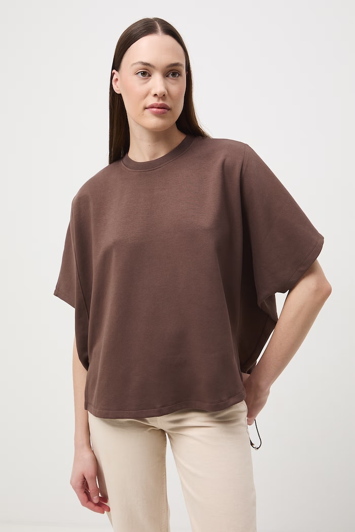 T-shirt damski brązowy RS26-TSD603