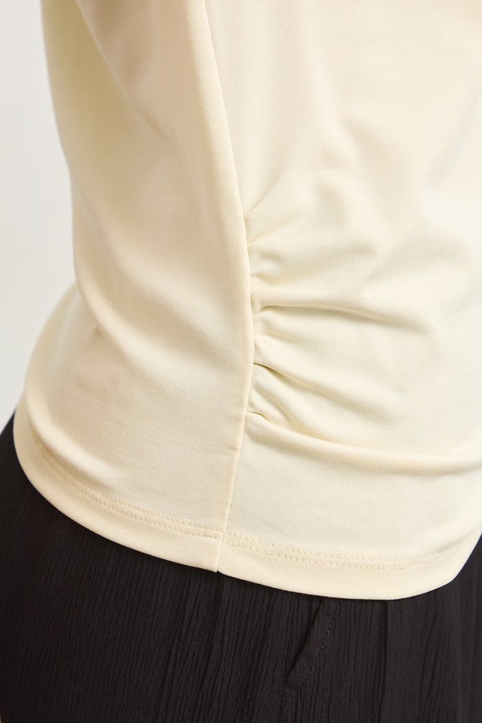 T-shirt damski z modalem gładki RS26-TSD910 żółty
