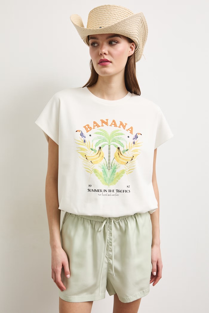 Medicine t-shirt γυναικείο βαμβακερό με ελαστάν μπεζ RS26-TSDA01