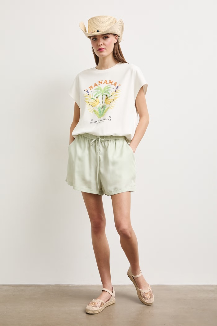 Medicine t-shirt γυναικείο βαμβακερό με ελαστάν RS26-TSDA01 μπεζ RS26