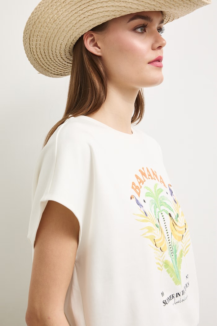 Medicine t-shirt γυναικείο βαμβακερό με ελαστάν μπεζ RS26-TSDA01