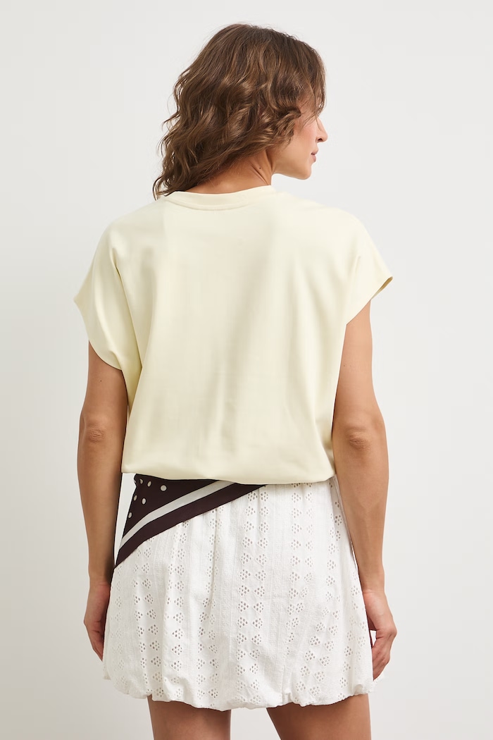 Ρούχα Medicine t-shirt γυναικείο βαμβακερό με ελαστάν RS26-TSDA01 κίτρινο