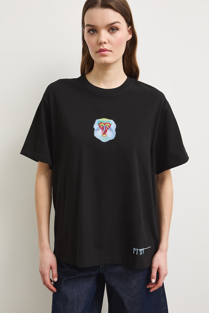 Medicine oversize t-shirt γυναικείο βαμβακερό RS26-TSDA50 μαύρο RS26