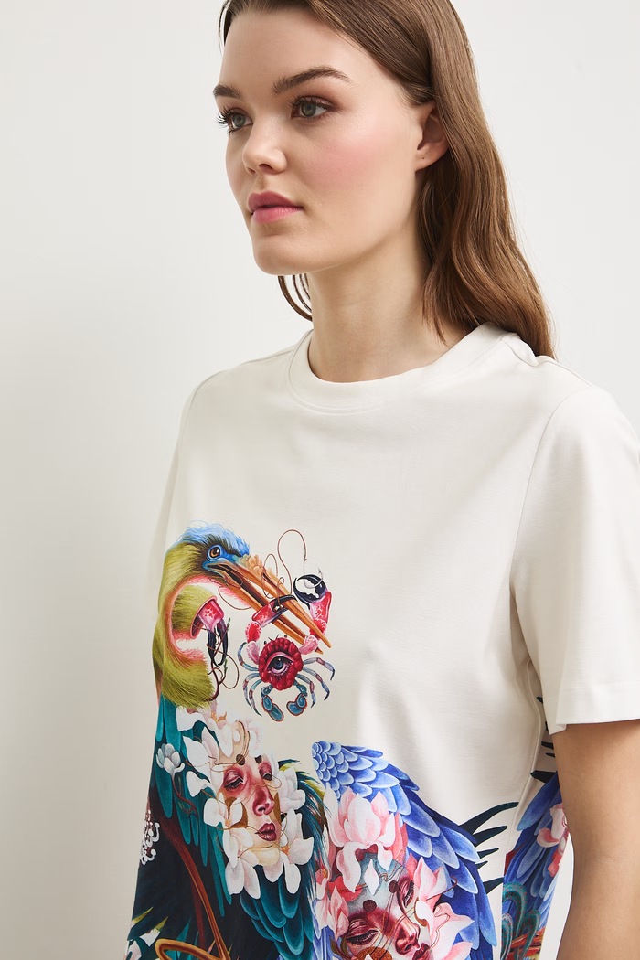 Medicine t-shirt γυναικείο βαμβακερό με ελαστάν RS26-TSDA53 πολύχρωμο