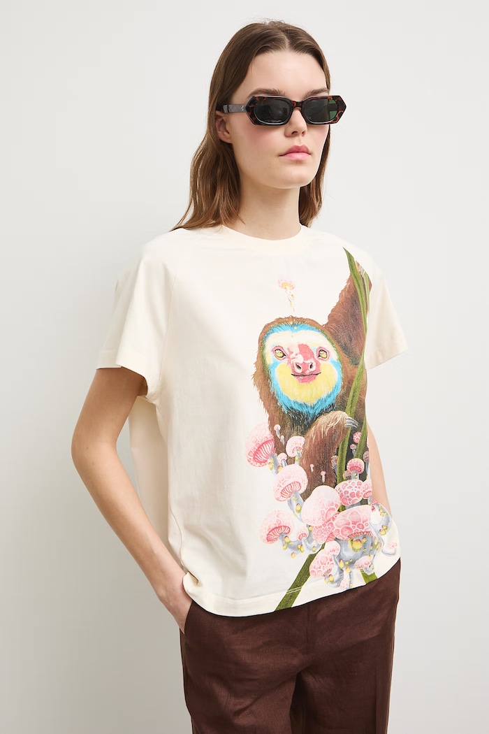 Medicine oversize t-shirt γυναικείο RS26-TSDA56 μπεζ RS26