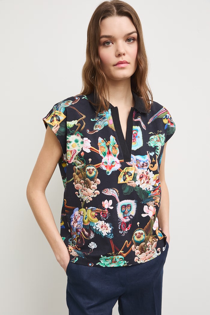 Medicine t-shirt γυναικείο βαμβακερό με ελαστάν RS26-TSDA61 μαύρο RS26