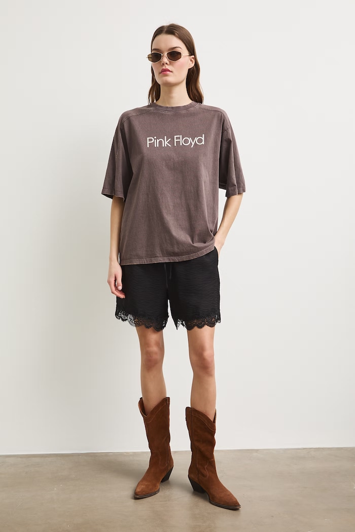 Medicine oversize t-shirt γυναικείο βαμβακερό RS26-TSDA71 καφέ RS26