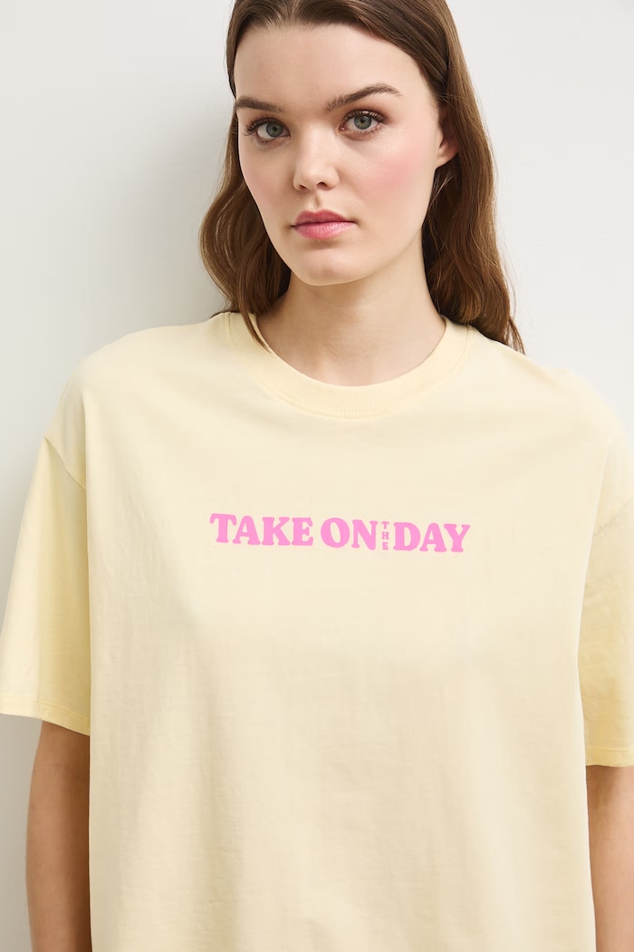 Medicine t-shirt γυναικείο βαμβακερό κίτρινο RS26-TSDA76