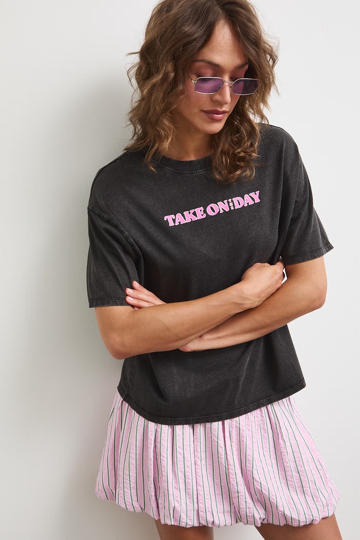 Ρούχα Medicine t-shirt γυναικείο βαμβακερό RS26-TSDA76 γκρί