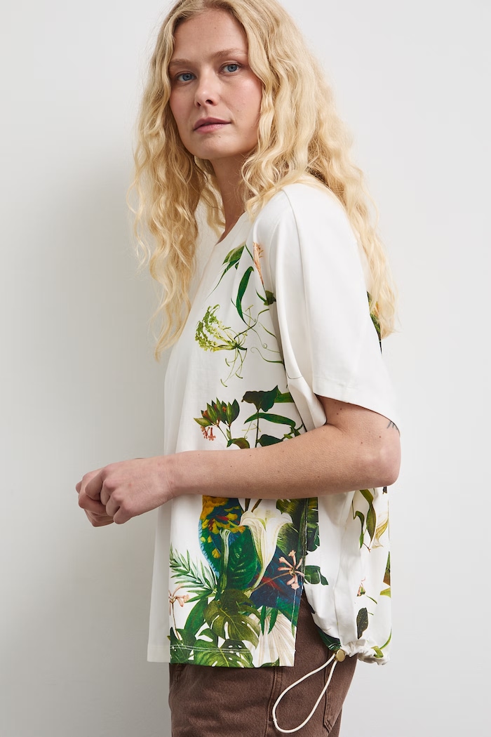 Tričko dámske bavlnené s elastanom béžová RS26-TSDB02