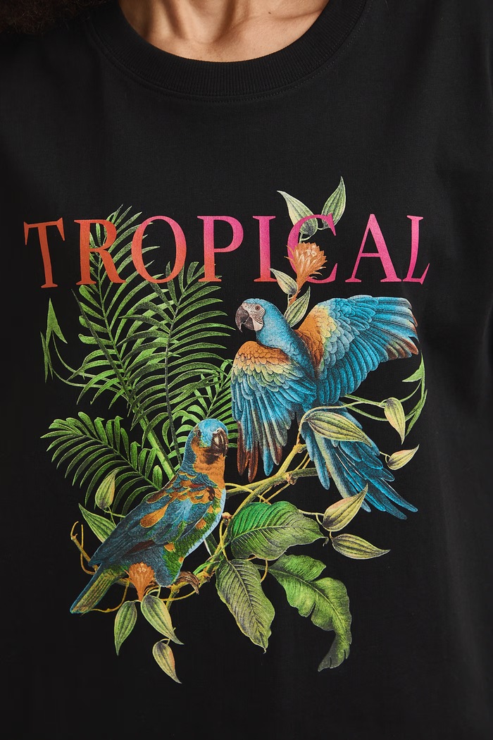 T-shirt damski bawełniany z motywem zwierzęcym RS26-TSDB10